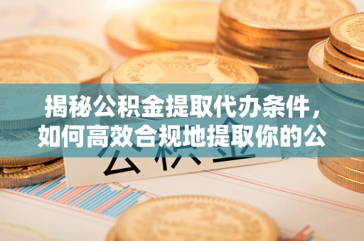 壤塘揭秘公积金提取代办条件，如何高效合规地提取你的公积金