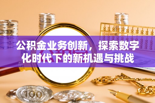 壤塘公积金业务创新，探索数字化时代下的新机遇与挑战