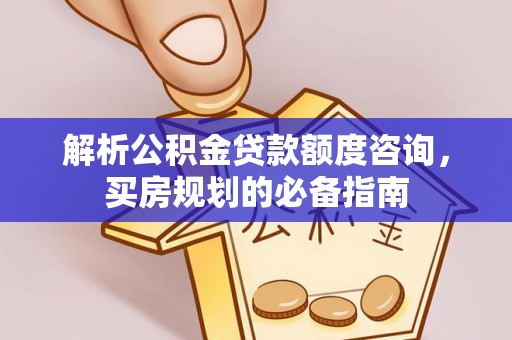 壤塘解析公积金贷款额度咨询，买房规划的必备指南