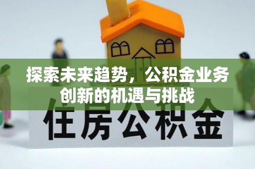 壤塘探索未来趋势，公积金业务创新的机遇与挑战