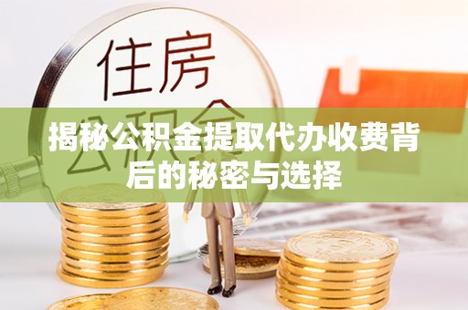 壤塘揭秘公积金提取代办收费背后的秘密与选择