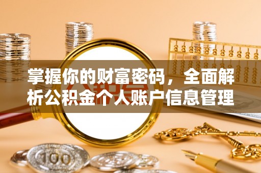 壤塘掌握你的财富密码，全面解析公积金个人账户信息管理