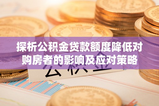 壤塘探析公积金贷款额度降低对购房者的影响及应对策略