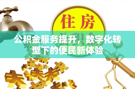 壤塘公积金服务提升，数字化转型下的便民新体验