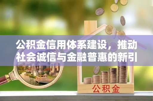 壤塘公积金信用体系建设，推动社会诚信与金融普惠的新引擎
