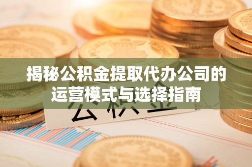 壤塘揭秘公积金提取代办公司的运营模式与选择指南