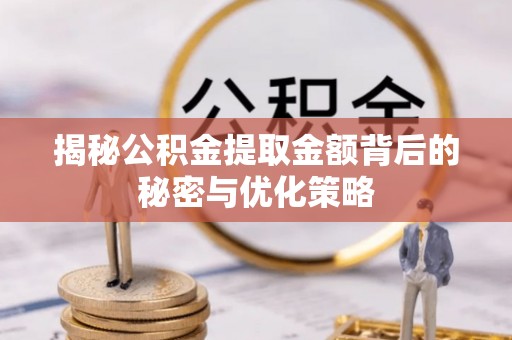 壤塘揭秘公积金提取金额背后的秘密与优化策略