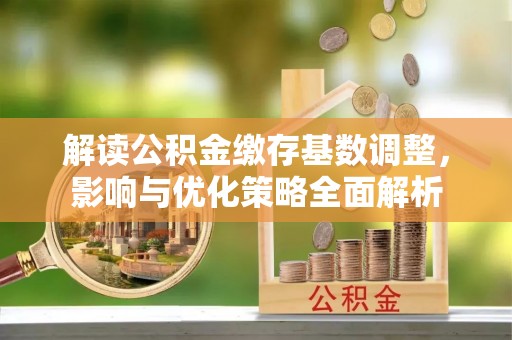 壤塘解读公积金缴存基数调整，影响与优化策略全面解析