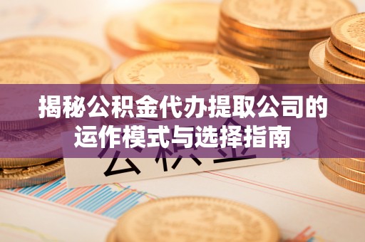 壤塘揭秘公积金代办提取公司的运作模式与选择指南