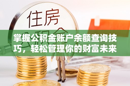 壤塘掌握公积金账户余额查询技巧，轻松管理你的财富未来